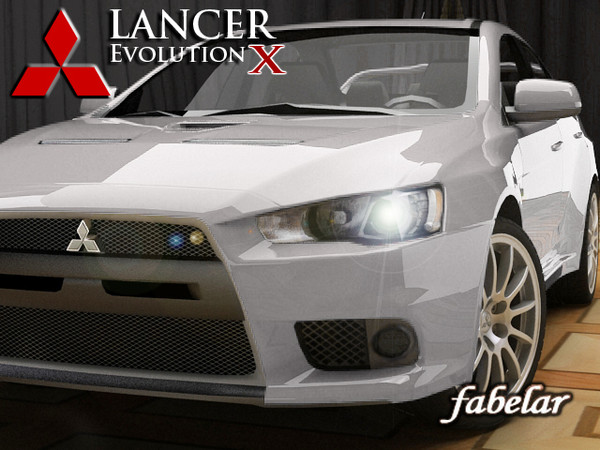 3d model mitsubishi lancer evolution x - Mitsubishi Lancer Evolution X STD materials by fabelar